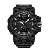 SANDA Green Light Alarm Clock Multifunctional Waterproof Shockproof Transparent Watch